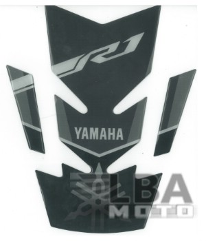 Наклейка на бак для мотоцикла Yamaha YZF-R1 Серо-Черная