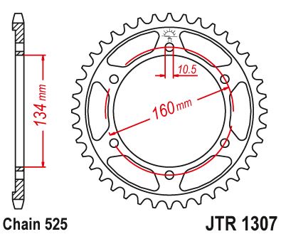 Звезда цепного привода JTR1307 46
