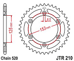 Звезда цепного привода JTR210 45