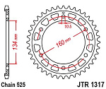 Звезда цепного привода JTR1317 43
