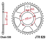 Звезда цепного привода JTR829 47