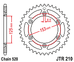 Звезда цепного привода JTR210.52SC