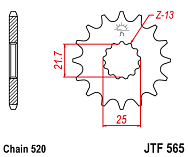  Звезда цепного привода JTF565.13