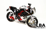 Модель мотоцикла Benelli Tornado Naked Tre160 Серого цвета масштаб 1/12