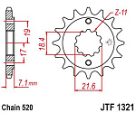 Звезда цепного привода JTF1321 13
