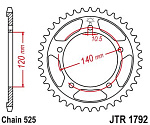 Звезда цепного привода JTR1792 48