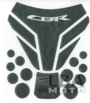Наклейка на бак для мотоцикла Honda CBR Карбон Черная 3