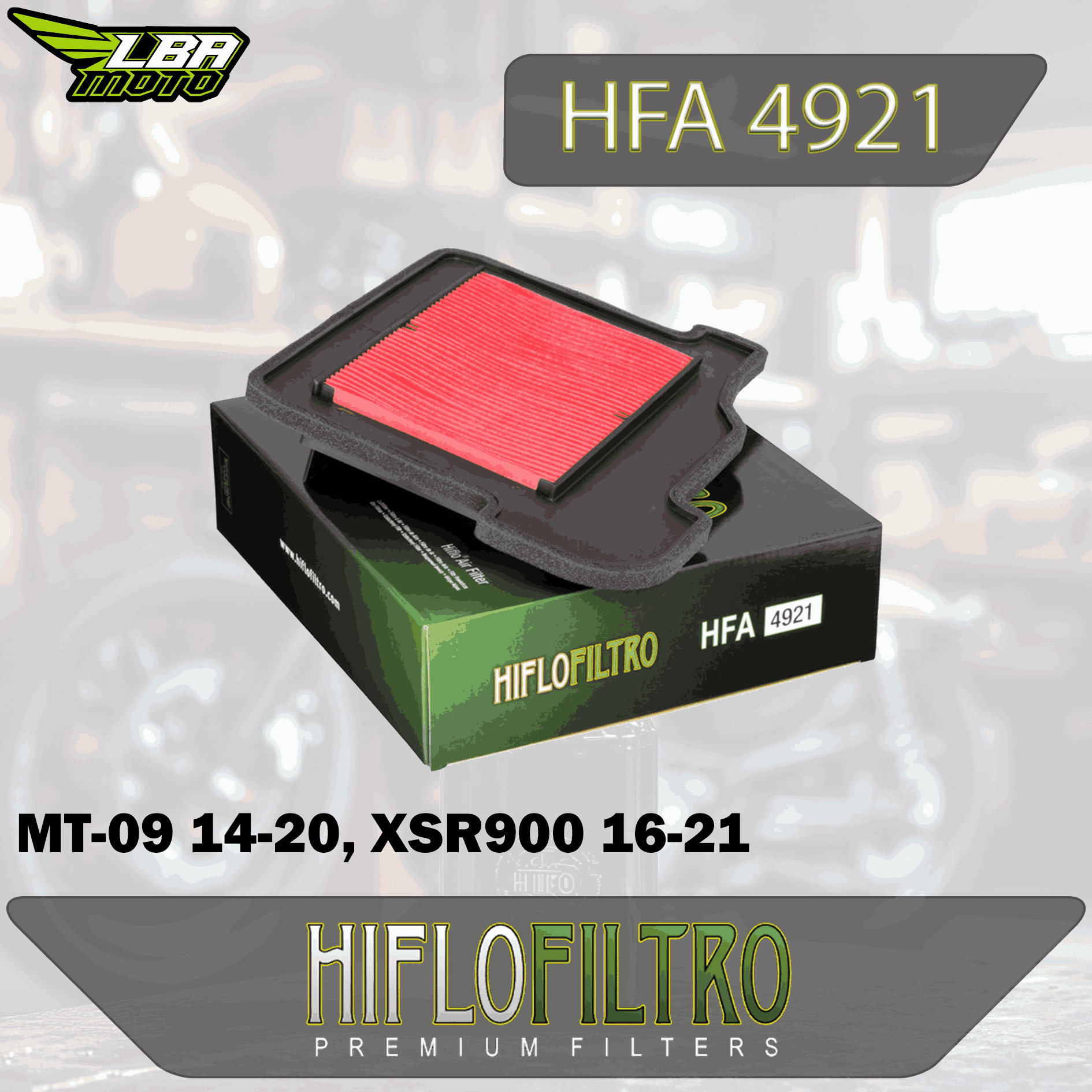 Воздушный фильтр HIFLO HFA4921 Yamaha MT-09 14-20, XSR900 16-21, MTX850 18-20