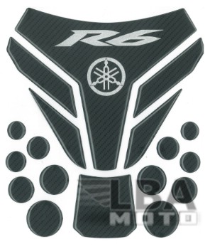 Наклейка на бак для мотоцикла Yamaha YZF-R6 Под Карбон 2