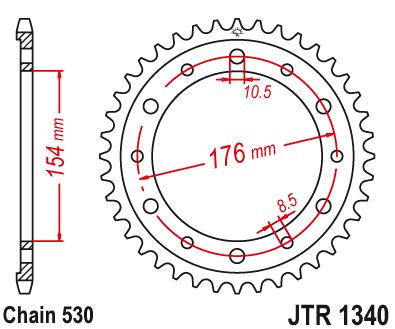 Звезда цепного привода JTR1340 43