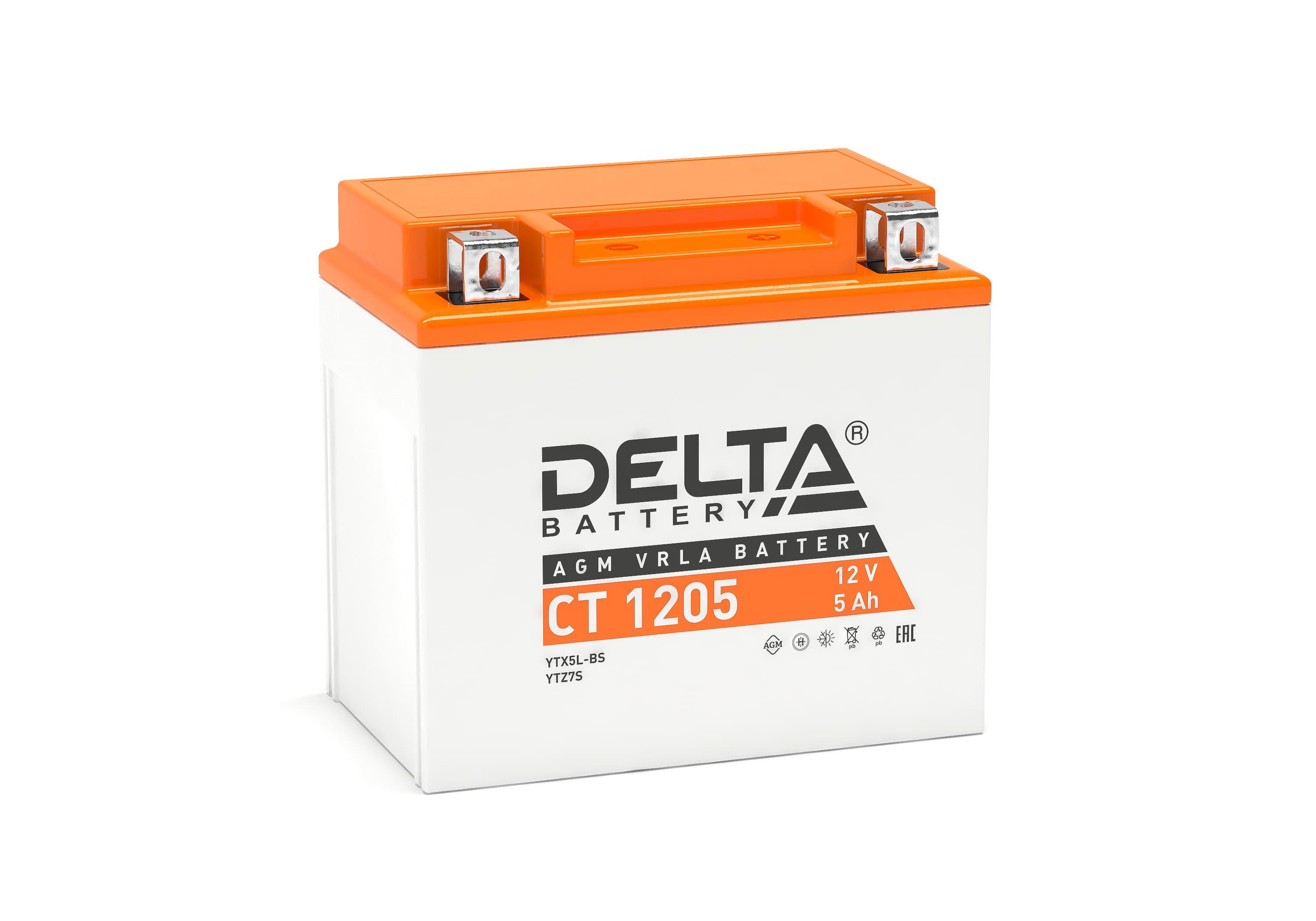 Аккумуляторная батарея Delta CT 1205 (YTX5L-BS, YTZ7S)
