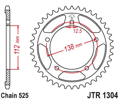 Звезда цепного привода JTR1304 45