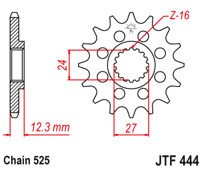 Звезда цепного привода JTF444.17