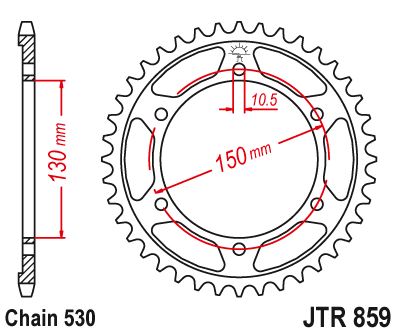Звезда цепного привода JTR859 48
