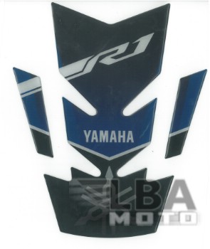 Наклейка на бак для мотоцикла Yamaha YZF-R1 Сине-Черная