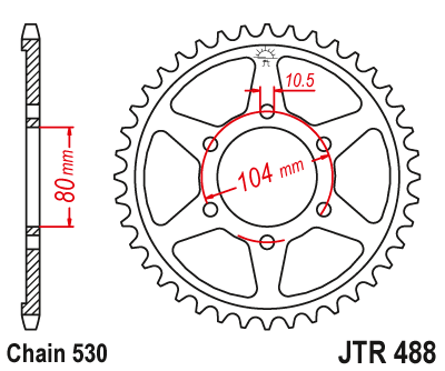 Звезда цепного привода JTR488.46