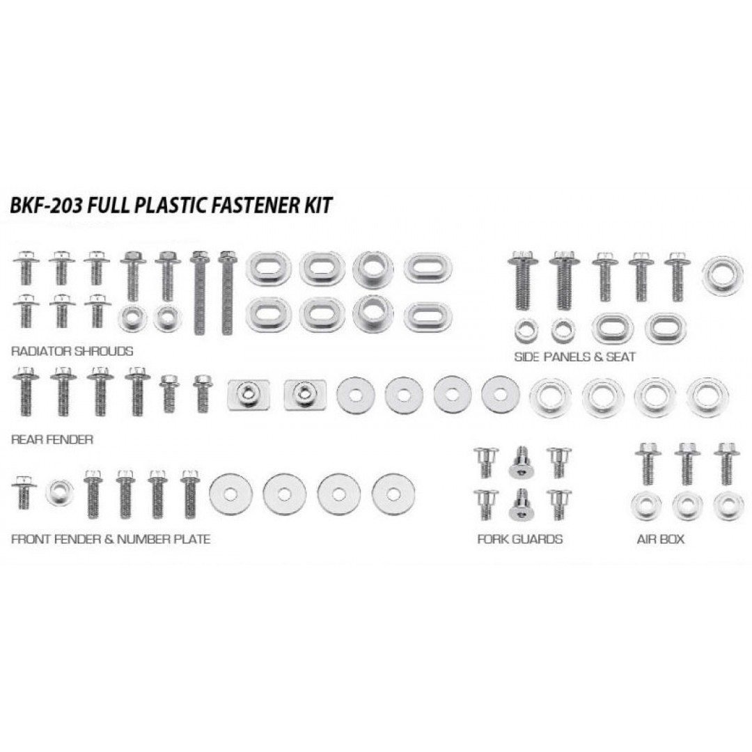 Набор болтов для пластика ACCEL Yamaha YZ250F 14-18 YZ450F 14-17
