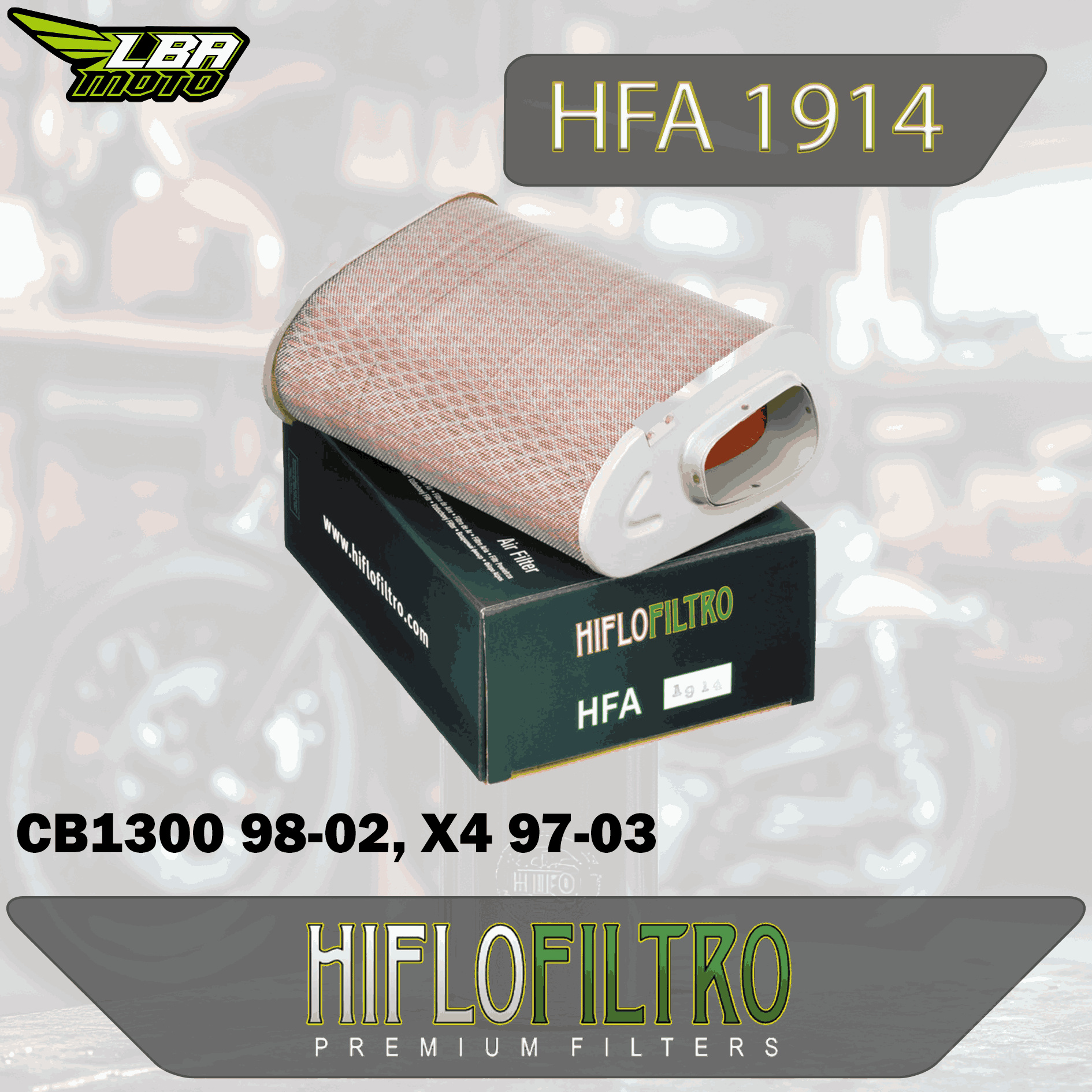 Воздушный фильтр HIFLO HFA1914 Honda CB1300 98-02, X4 97-03, CB1000 92-97