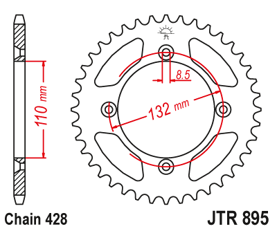 Звезда цепного привода JTR895.46