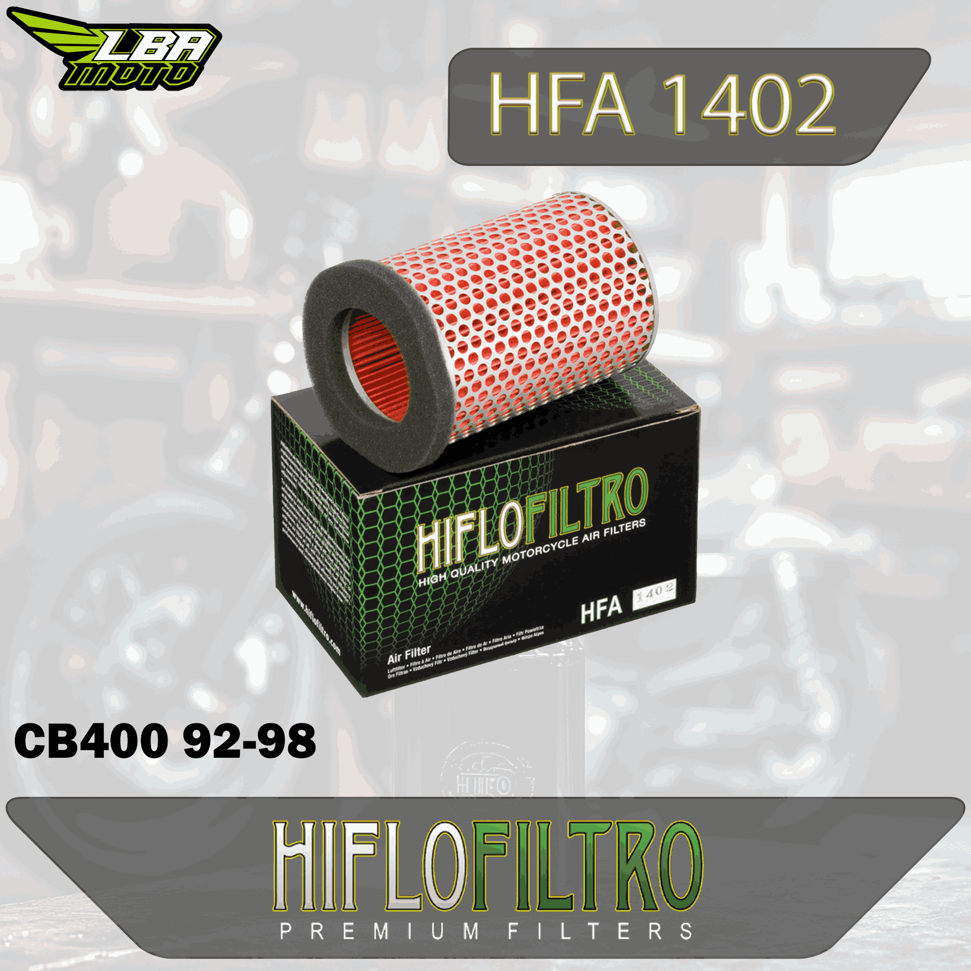 Воздушный фильтр HIFLO HFA1402 Honda CB400 92-98