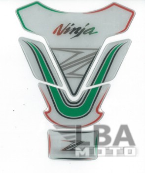 Наклейка на бак для мотоцикла Kawasaki Ninja Z Бело-Зеленая