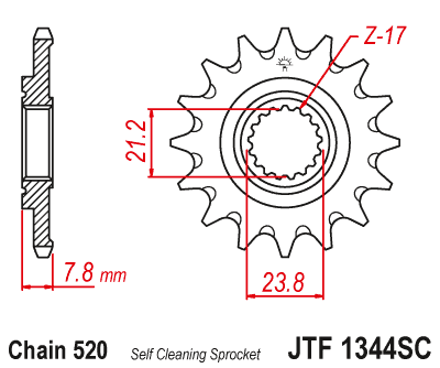 Звезда цепного привода JTF1344.13SC