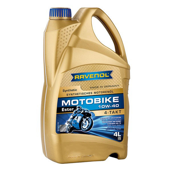 Моторное масло RAVENOL Motobike 4-T Ester 10W-40 (4л)