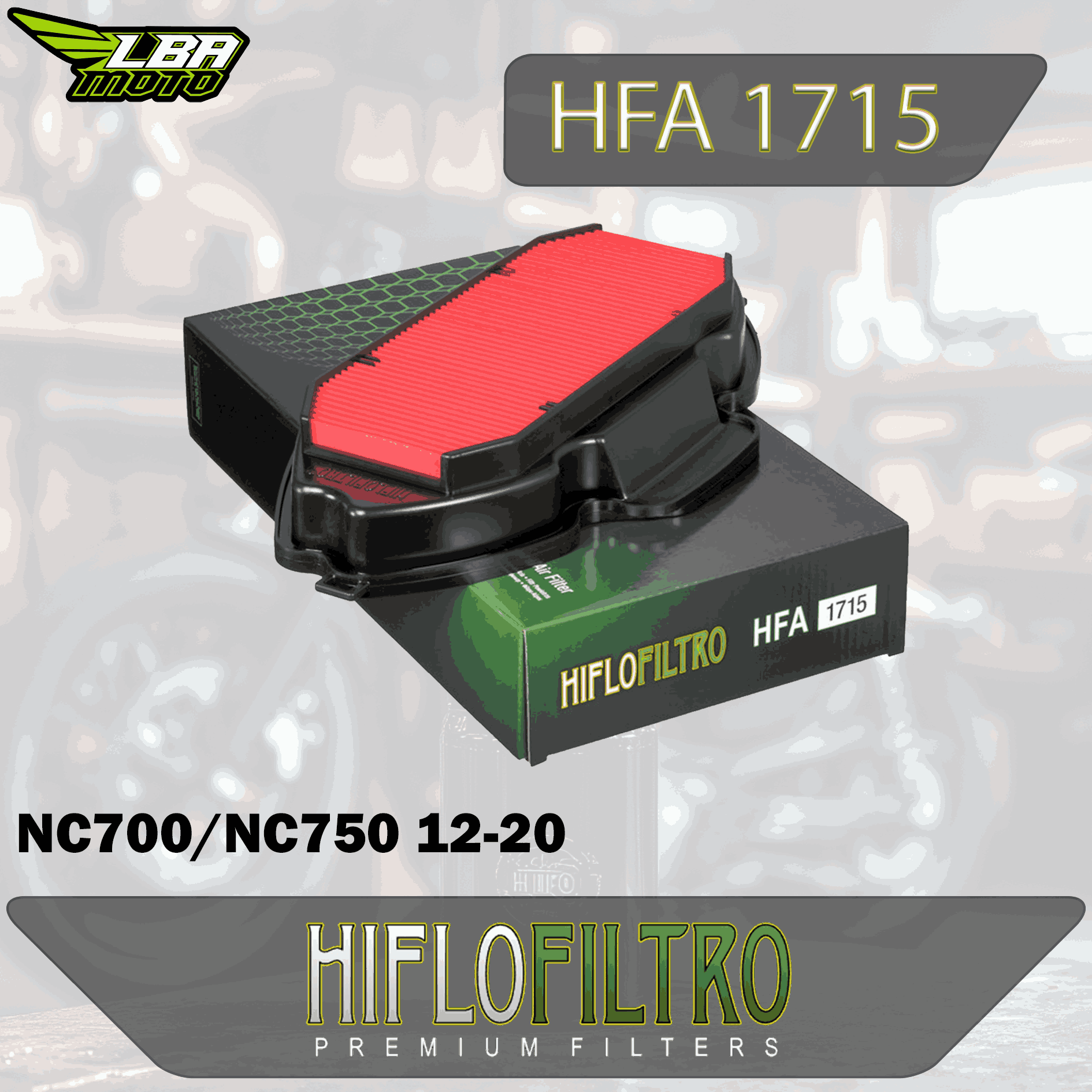 Воздушный фильтр HIFLO HFA1715 Honda NC700/NC750 12-20, CTX700 14-18