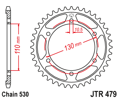 Звезда цепного привода JTR479.44