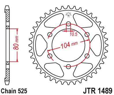 Звезда цепного привода JTR1489 43