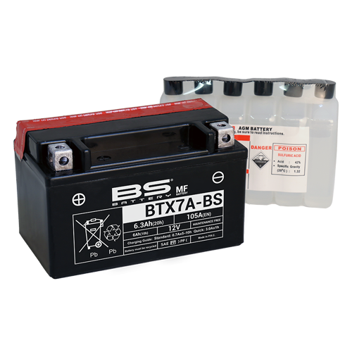 Аккумулятор BS-BATTERY BTX7A-BS/YTX7A-BS