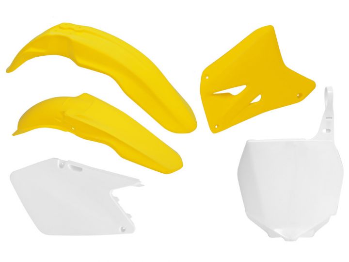 Комплект пластика R-Tech Suzuki RM125/250 01-11 (R-KITRM0-OEM-502) желтый/белый