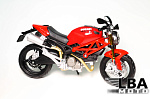 Модель мотоцикла Ducati Monster 696 Красного цвета масштаб 1/12