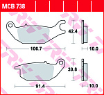 Тормозные колодки TRW MCB738