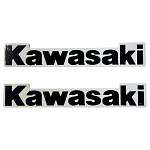 Наклейка надпись Kawasaki черная