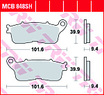 Тормозные колодки TRW MCB848SH
