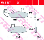 Тормозные колодки TRW MCB597SV