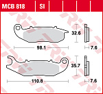 Тормозные колодки TRW MCB818SI