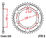 Звезда цепного привода JTR6 42