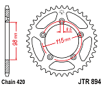 Звезда цепного привода JTR894.50ZBK
