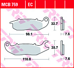 Тормозные колодки TRW MCB759
