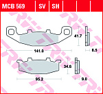 Тормозные колодки TRW MCB569SH