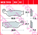 Тормозные колодки TRW MCB791RSI