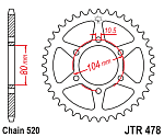 Звезда цепного привода JTR478 46ZBK