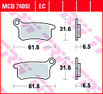 Тормозные колодки TRW MCB740SI