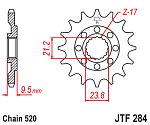 Звезда цепного привода JTF284 14