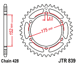 Звезда цепного привода JTR839.53