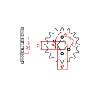 Звезда передняя ведущая M-CAX 2432613 13 Зубов ( JTF326 13 )