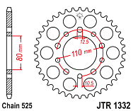  Звезда цепного привода JTR1332 42