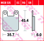 Тормозные колодки TRW MCB535